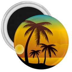 Sunset Summer 3  Magnets by Mariart