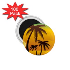 Sunset Summer 1 75  Magnets (100 Pack)  by Mariart