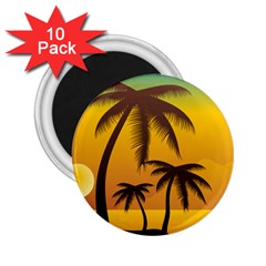 Sunset Summer 2 25  Magnets (10 Pack) 