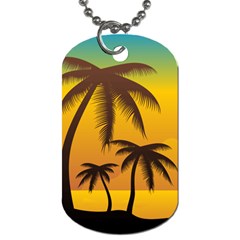 Sunset Summer Dog Tag (one Side)