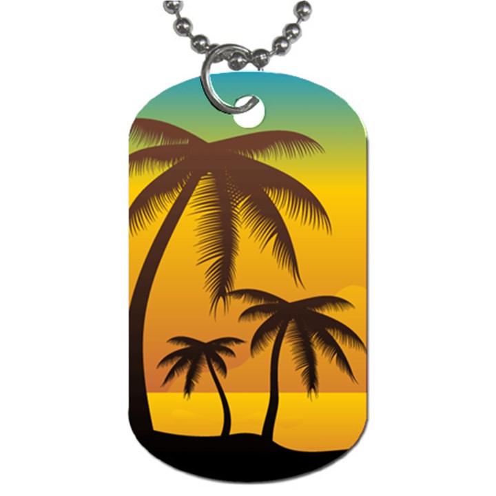 Sunset Summer Dog Tag (Two Sides)