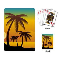 Sunset Summer Playing Card