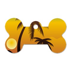 Sunset Summer Dog Tag Bone (one Side)