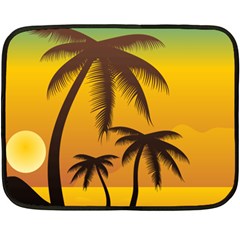 Sunset Summer Double Sided Fleece Blanket (mini) 