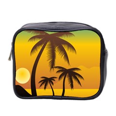 Sunset Summer Mini Toiletries Bag 2-side by Mariart