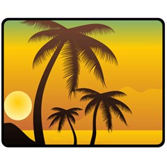 Sunset Summer Fleece Blanket (medium) 