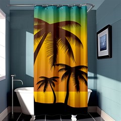 Sunset Summer Shower Curtain 36  X 72  (stall)  by Mariart