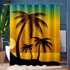 Sunset Summer Shower Curtain 60  X 72  (medium) 