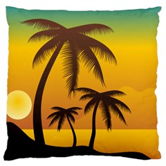 Sunset Summer Large Cushion Case (one Side)