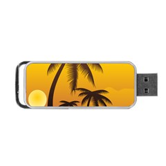 Sunset Summer Portable Usb Flash (one Side)