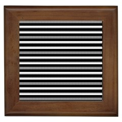 Tribal Stripes Black White Framed Tiles by Mariart