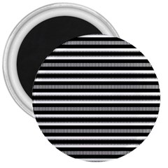 Tribal Stripes Black White 3  Magnets