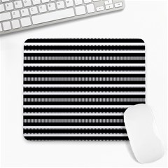 Tribal Stripes Black White Large Mousepads