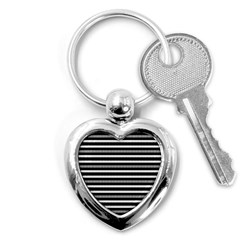 Tribal Stripes Black White Key Chains (heart) 