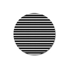 Tribal Stripes Black White Magnet 3  (round)