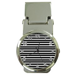 Tribal Stripes Black White Money Clip Watches