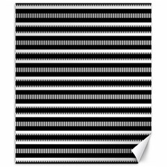 Tribal Stripes Black White Canvas 20  X 24  