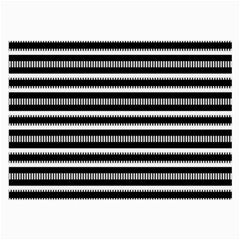 Tribal Stripes Black White Large Glasses Cloth (2-side) by Mariart