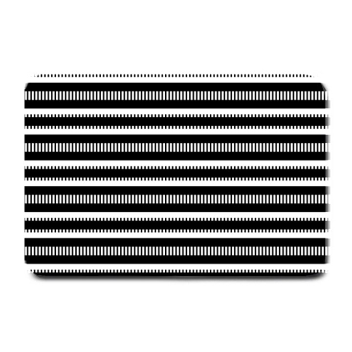 Tribal Stripes Black White Plate Mats