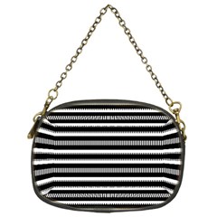 Tribal Stripes Black White Chain Purses (one Side) 