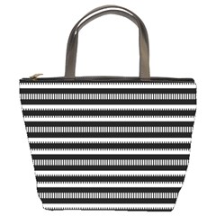 Tribal Stripes Black White Bucket Bags by Mariart