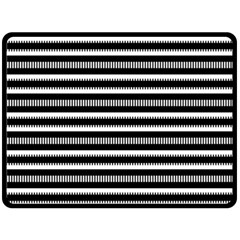 Tribal Stripes Black White Fleece Blanket (large) 