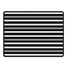 Tribal Stripes Black White Fleece Blanket (small)