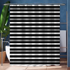 Tribal Stripes Black White Shower Curtain 60  X 72  (medium) 