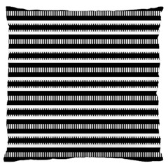 Tribal Stripes Black White Large Cushion Case (one Side) by Mariart