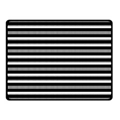 Tribal Stripes Black White Double Sided Fleece Blanket (small) 