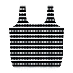 Tribal Stripes Black White Full Print Recycle Bags (l)  by Mariart