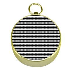 Tribal Stripes Black White Gold Compasses