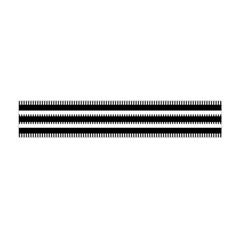 Tribal Stripes Black White Flano Scarf (mini)