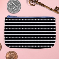 Tribal Stripes Black White Large Coin Purse