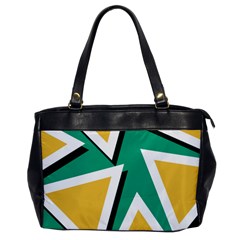 Triangles Texture Shape Art Green Yellow Office Handbags