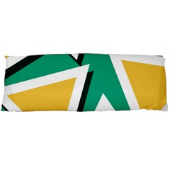 Triangles Texture Shape Art Green Yellow Body Pillow Case (dakimakura)