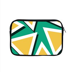 Triangles Texture Shape Art Green Yellow Apple Macbook Pro 15  Zipper Case