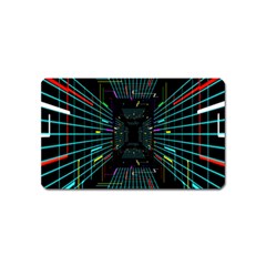 Seamless 3d Animation Digital Futuristic Tunnel Path Color Changing Geometric Electrical Line Zoomin Magnet (name Card) by Mariart