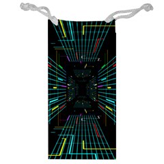 Seamless 3d Animation Digital Futuristic Tunnel Path Color Changing Geometric Electrical Line Zoomin Jewelry Bag by Mariart