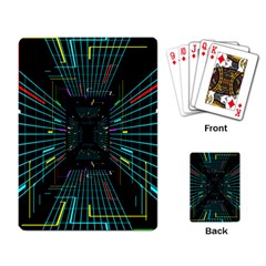 Seamless 3d Animation Digital Futuristic Tunnel Path Color Changing Geometric Electrical Line Zoomin Playing Card by Mariart