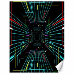 Seamless 3d Animation Digital Futuristic Tunnel Path Color Changing Geometric Electrical Line Zoomin Canvas 18  X 24   by Mariart