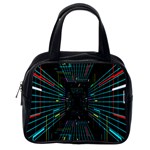 Seamless 3d Animation Digital Futuristic Tunnel Path Color Changing Geometric Electrical Line Zoomin Classic Handbags (2 Sides) Back