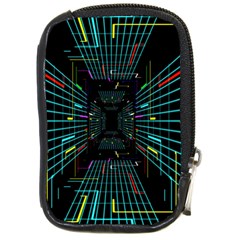 Seamless 3d Animation Digital Futuristic Tunnel Path Color Changing Geometric Electrical Line Zoomin Compact Camera Cases by Mariart