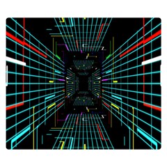 Seamless 3d Animation Digital Futuristic Tunnel Path Color Changing Geometric Electrical Line Zoomin Double Sided Flano Blanket (small)  by Mariart