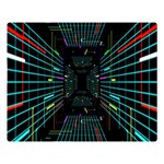 Seamless 3d Animation Digital Futuristic Tunnel Path Color Changing Geometric Electrical Line Zoomin Double Sided Flano Blanket (Large)  80 x60  Blanket Front