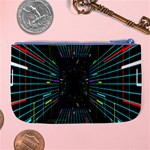 Seamless 3d Animation Digital Futuristic Tunnel Path Color Changing Geometric Electrical Line Zoomin Large Coin Purse Back