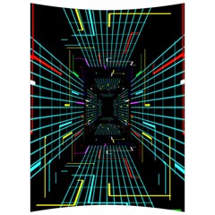 Seamless 3d Animation Digital Futuristic Tunnel Path Color Changing Geometric Electrical Line Zoomin Back Support Cushion by Mariart