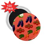 Vegetable Carrot Tomato Pumpkin Eggplant 2.25  Magnets (100 pack)  Front