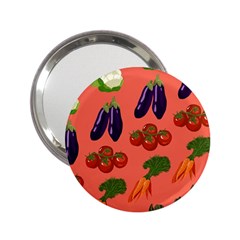 Vegetable Carrot Tomato Pumpkin Eggplant 2 25  Handbag Mirrors by Mariart