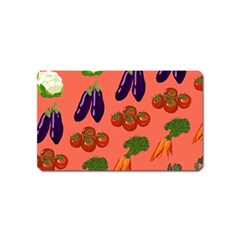 Vegetable Carrot Tomato Pumpkin Eggplant Magnet (name Card) by Mariart